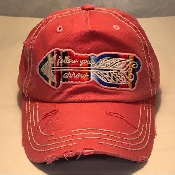 Kbethos Vintage Adjustable Follow Your Arrow Distressed Cap main image 11